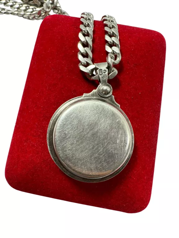 SREBRNY ŁAŃCUSZEK Z ZAWIESZKĄ PRÓBY 925 / DŁ. 52 CM / 47,23G!