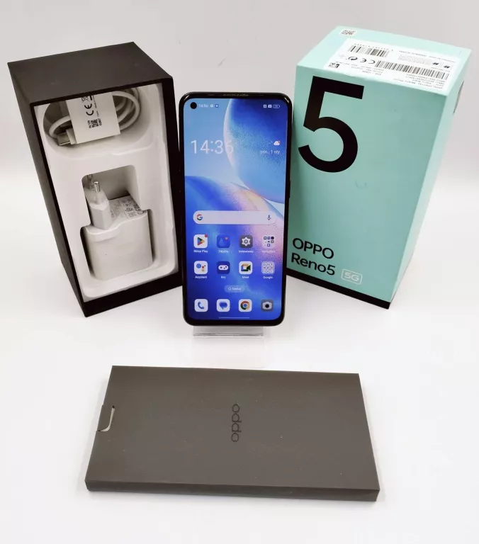 TELEFON OPPO RENO 5 5G 8/128GB KOMPLET - WOLNY OD BLOKAD !