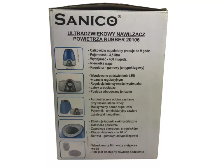 NAWILŻACZ POWIETRZA ULTRADŹWIĘKOWY SANICO RUBBER 20106