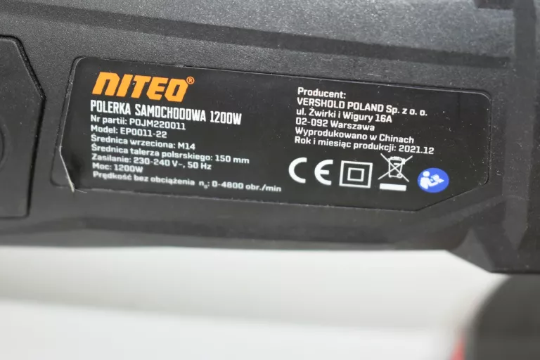 POLERKA SAMOCHODOWA NITEO 1200W