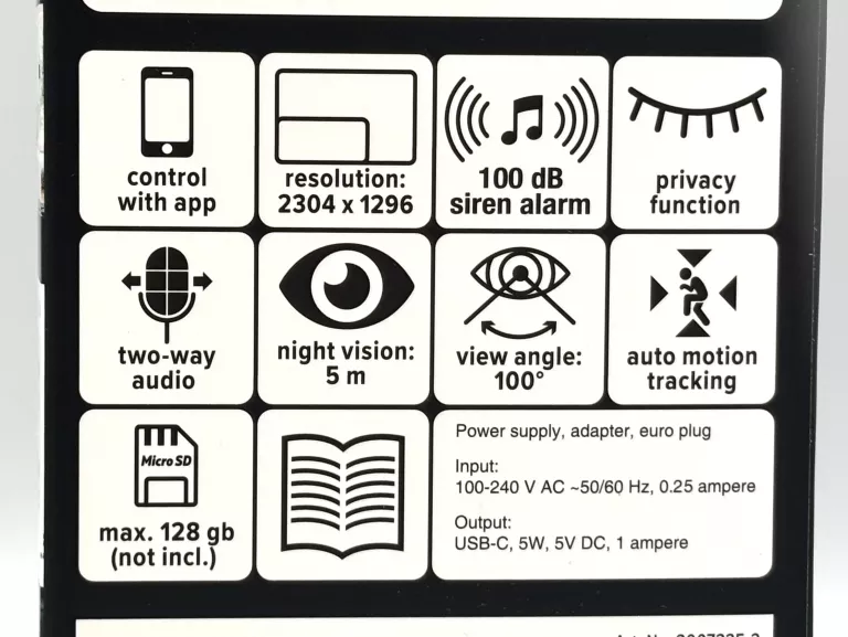 KAMERA OBROTOWA MONITORING LSC SMART CONNECT WEWNĘTRZNA 1296P HD