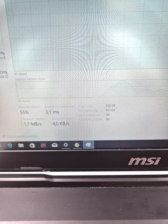 LAPTOP MSI MSI GL63 8RC I5-8300H / 8 GB / 1 TB HDD