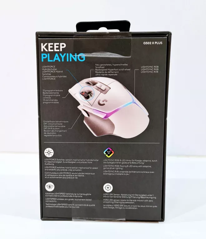 LOGITECH MYSZ G502 X PLUS BIAŁA