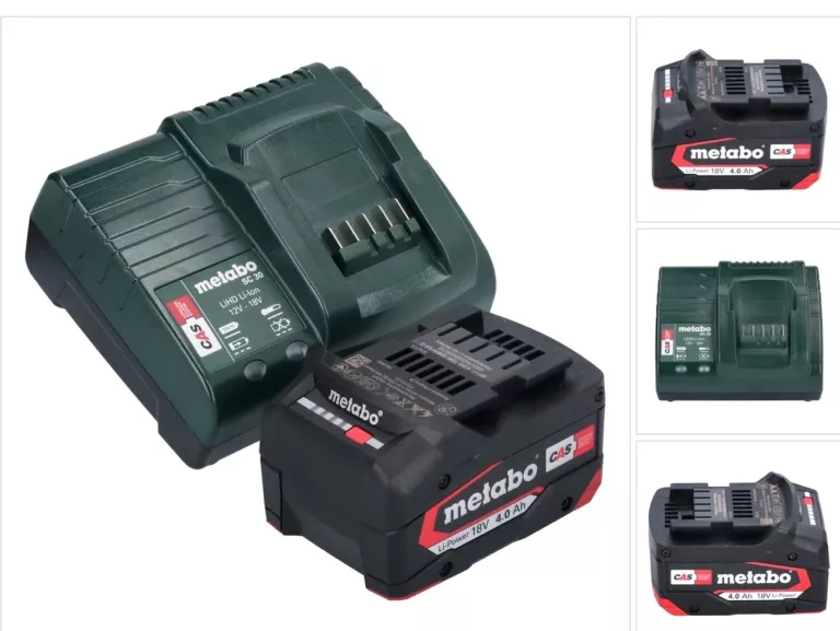 ŁADOWARKA SC 30 AKUMULATOR LI-POWER METABO 18V 4AH BATERIA