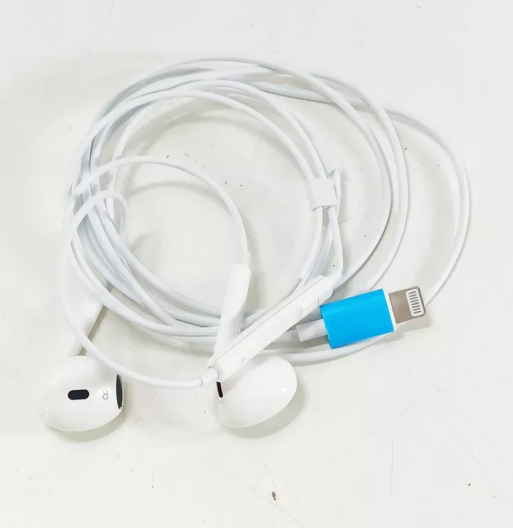 SŁUCHAWKI BIAŁE KABEL DO IPHON