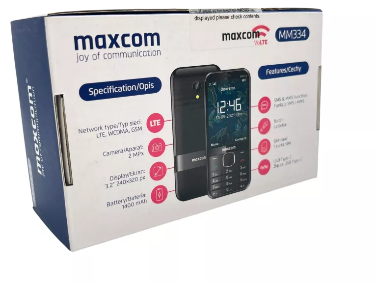 TELEFON MAXCOM MM334 CLASSIC 4G