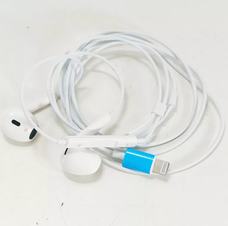 SŁUCHAWKI BIAŁE KABEL DO IPHON