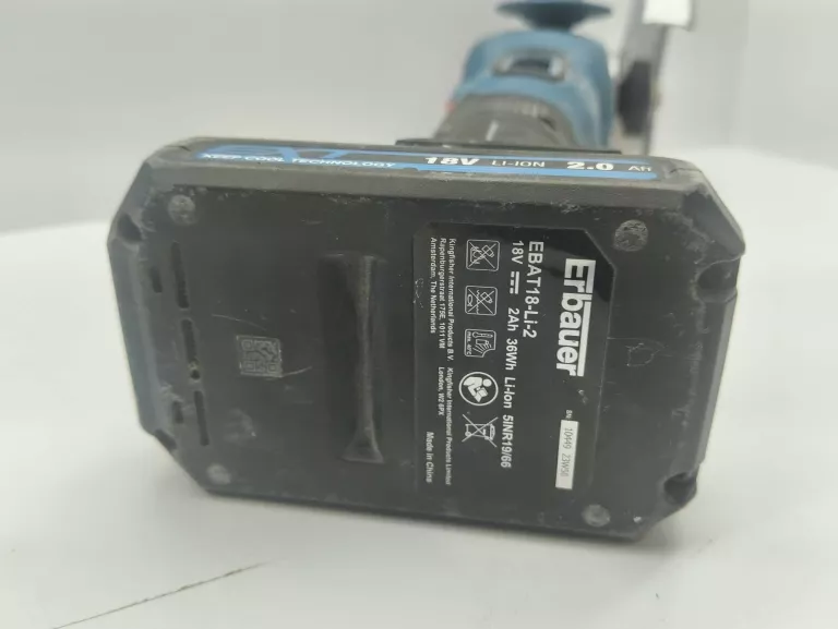 SZLIFIERKA ERBAUER EAG-18 LI + AKU 2.0AH 18V +ŁADOWARKA + TORBA