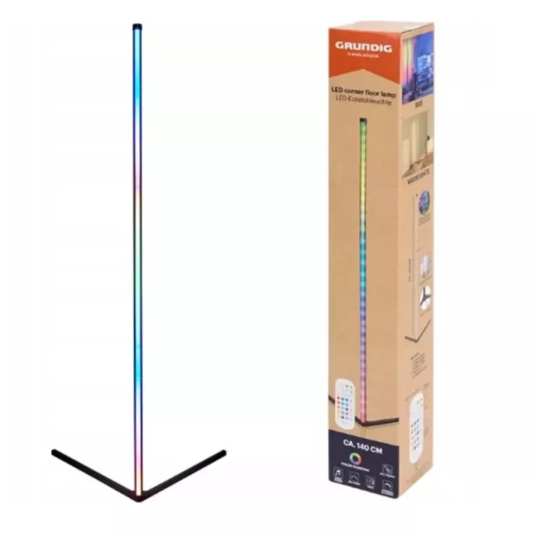 LAMPA NAROŻNA LED GRUNDIG RGB MUSIC SENSOR + PILOT ENERGOOSZCZĘDNA 360LM 6