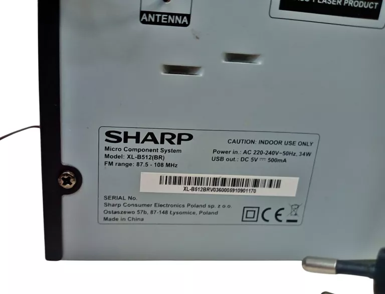 WIEŻA SHARP XL-B512(BR)
