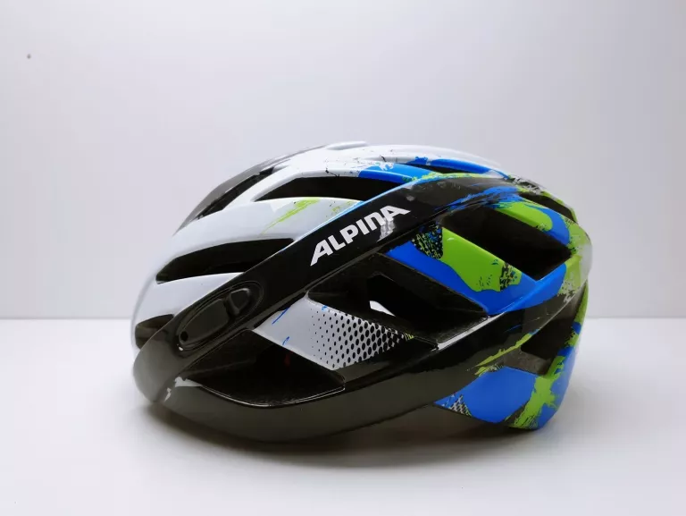 KASK ROWEROWY ALPINA PANOMA 2.0 WHITE-CYAN-GREEN 56-59CM