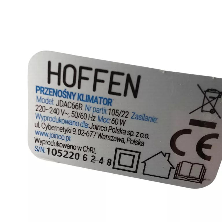 KLIMATOR HOFFEN JDAC66R