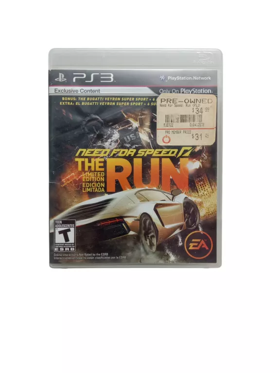 GRA NA PS3 NEED FOR SPEED THE RUN