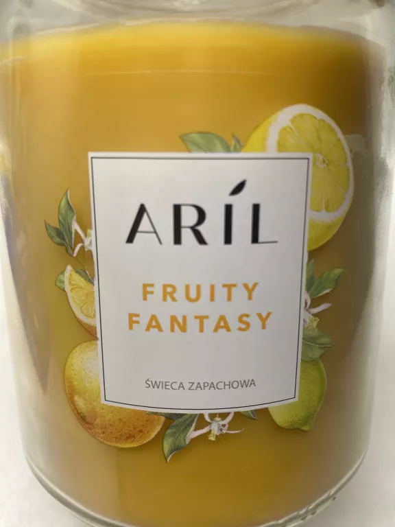 ARIL ŚWIECA ZAPACHOWA W SZKLE FRUITY FANTASY 500G 100H PALENIA