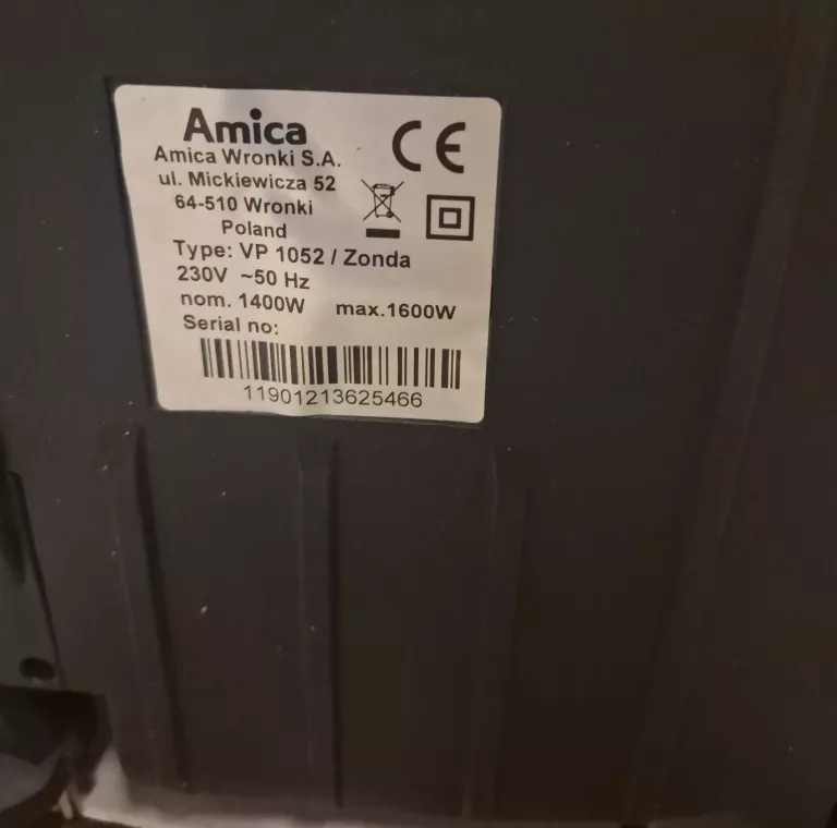 ODKURZACZ AMICA ZONDA 1600W