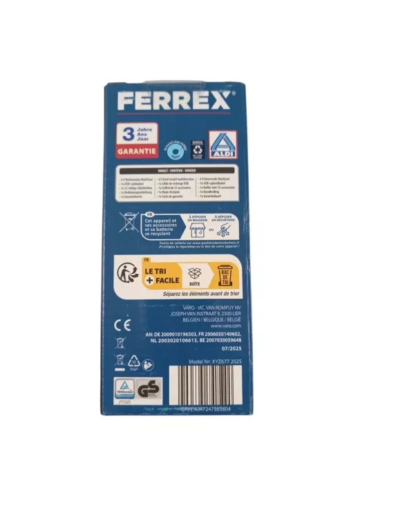 FERREX MULTISZLIFIERKA PRECYZYJNA Z AKCESORIAMI 4V XYZ677