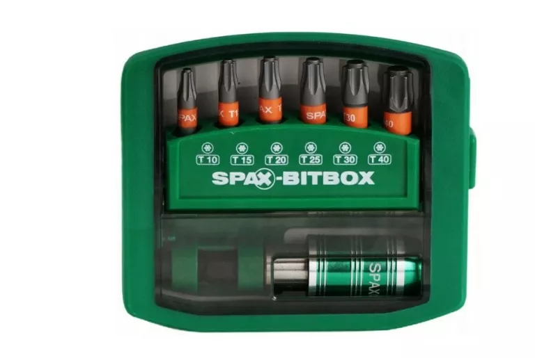 SPAX ZESTAW 6 BITÓW T-STAR PLUS + RAPIDAPTOR UCHWYT MAGNETYCZNY 1/4"