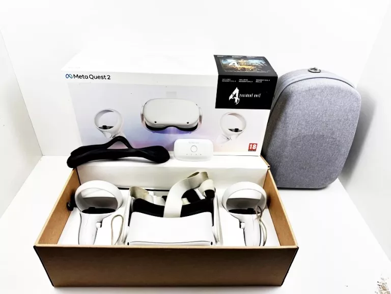 GOGLE VR META QUEST 2 126 GB + DWA PADY + POKROWIEC, DOD. BAT I PUDEŁKO
