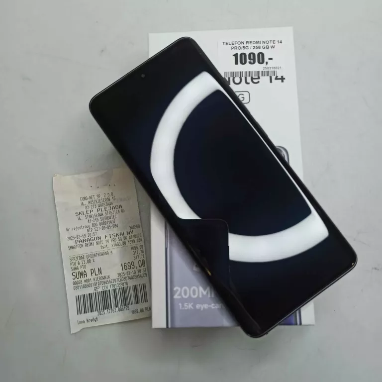 TELEFON REDMI NOTE 14 PRO/5G / 256 GB W PUDEŁKU
