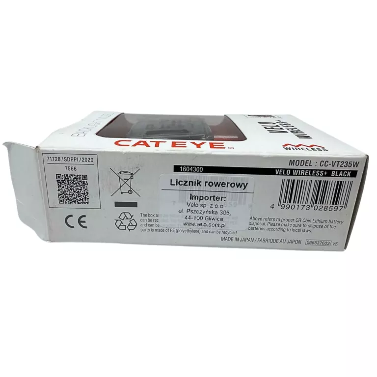 LICZNIK BEZPRZEWODOWY CATEYE VELO WIRELESS+ CC-VT235W CZARNY