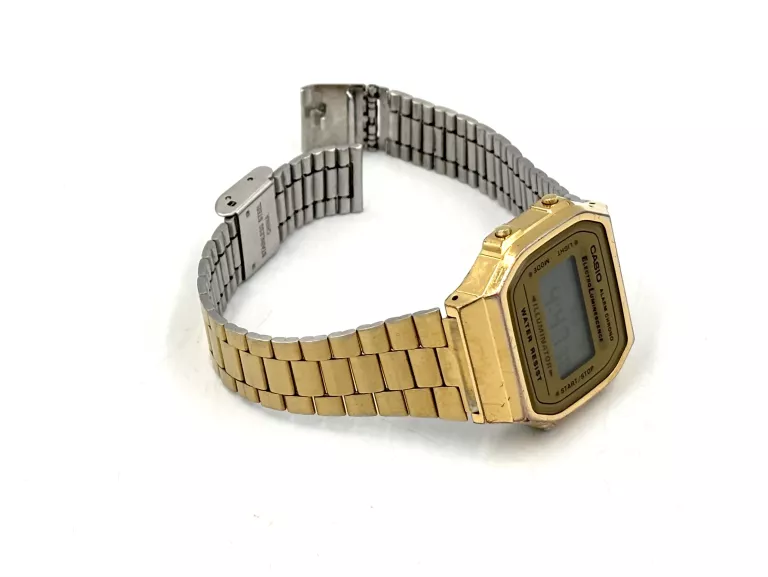 ZEGAREK CYFROWY CASIO ILLUMINATOR A168 ZŁOTY BRANSOLETA