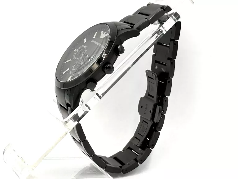 ZEGAREK MĘSKI EMPORIO ARMANI AR2453 BRANSOLETA STAL CZARNY WR50M