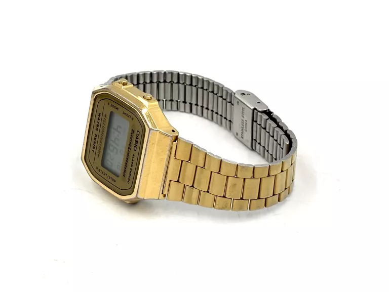 ZEGAREK CYFROWY CASIO ILLUMINATOR A168 ZŁOTY BRANSOLETA