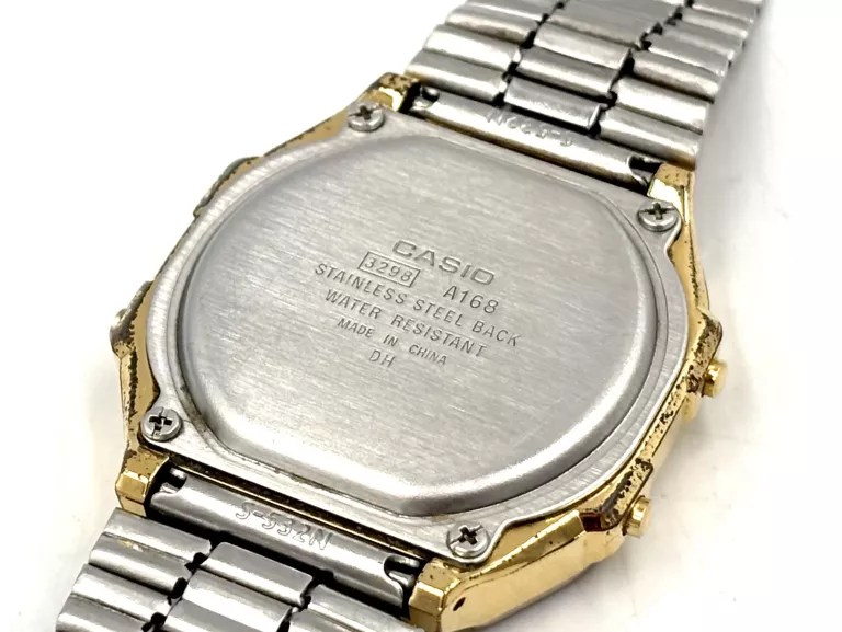 ZEGAREK CYFROWY CASIO ILLUMINATOR A168 ZŁOTY BRANSOLETA