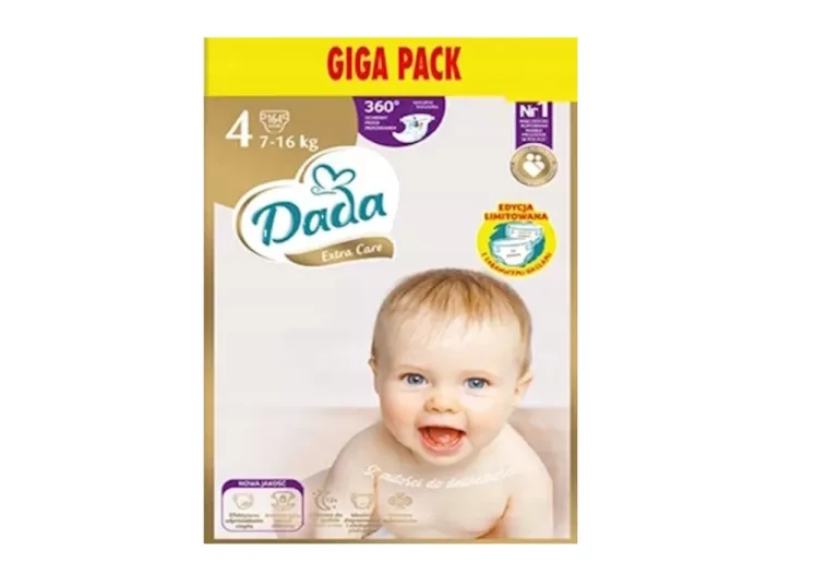 PIELUSZKI DADA EXTRA CARE ROZMIAR 4 164 SZT