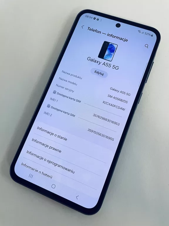 TELEFON SAMSUNG GALAXY A55 8 GB / 256 GB 5G NIEBIESKI IGŁA