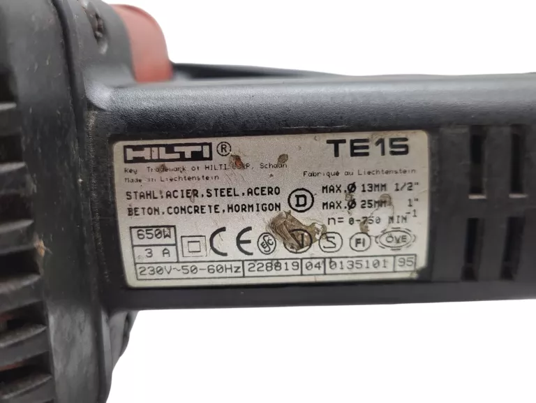 MŁOTOWIERTARKA HILTI TE 15 2.6J 650W