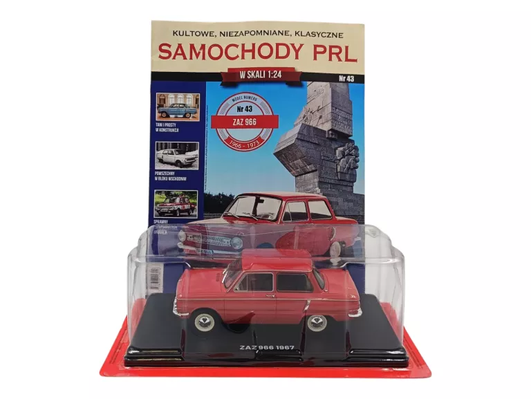 SAMOCHODY PRL-U  NIEROZPAKOWANY HACHETTE 1:24 ZAZ 966 1967  + GAZETKA