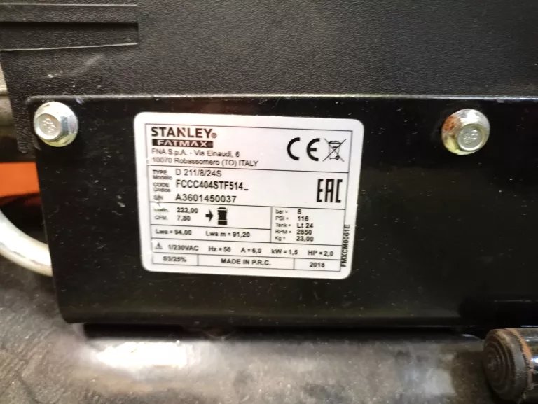 KOMPRESOR OLEJOWY SPRĘŻARKA 24L STANLEY FATMAX