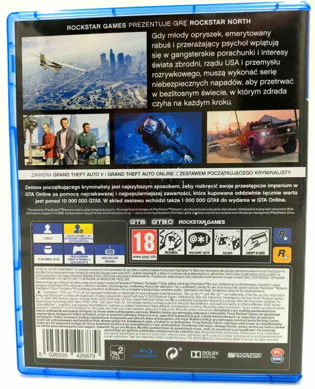 GTA V PREMIUM EDITION PL/ENG PS4