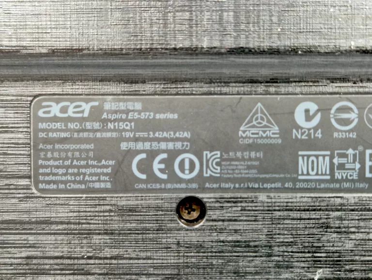 LAPTOP ACER ASPIRE E5-573G-35GX I3 2,0 GHZ 4/1000 GB DVD