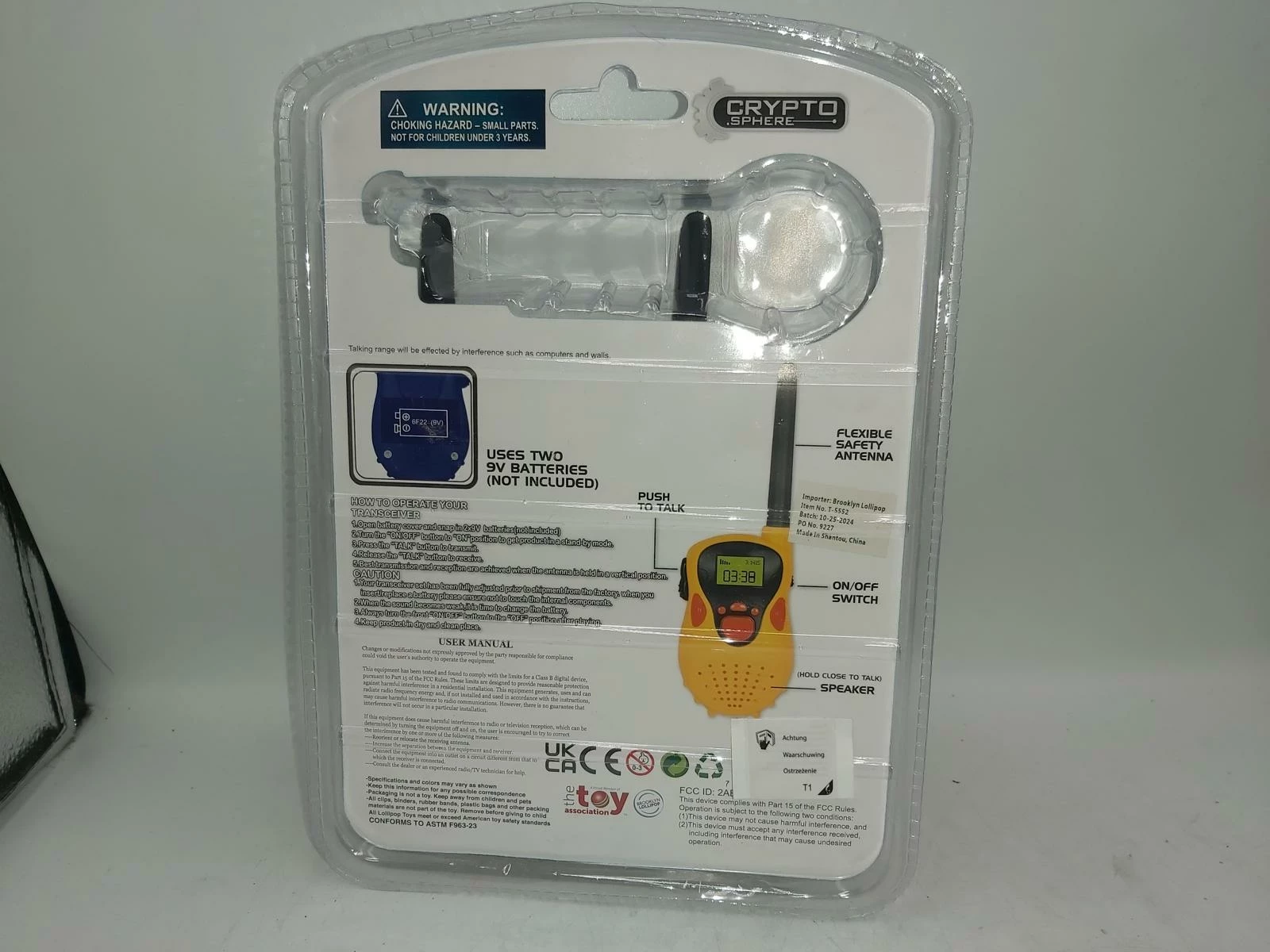 walkie-talkies-crypto-sphere-2-pack-zolte-komplet-minimalny-wiek-dziecka-250062-1794308