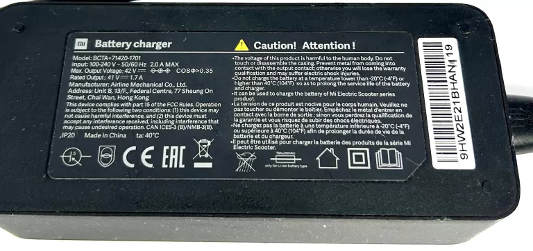 HULAJNOGA ELEKTRYCZNA XIAOMI 1S MI+ŁADOWARKA
