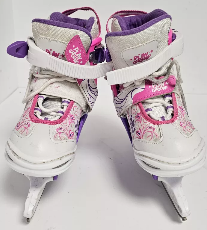 PLAYGROUND DZIECIĘCE ŁYŻWY FIGUROWE Z REGULACJĄ ROZMIARU 30-33