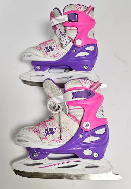 PLAYGROUND DZIECIĘCE ŁYŻWY FIGUROWE Z REGULACJĄ ROZMIARU 30-33