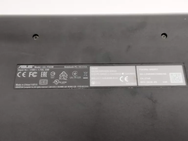LAPTOP ASUS F543MA-DM695T 15,6"N4000 4GB 256GB