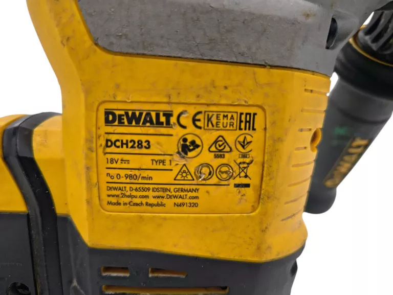 MŁOTOWIERTARKA DEWALT DCH283 XR 18V 2,8J SDS MAX  + AKU 2.0AH