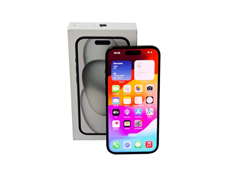 TELEFON APPLE IPHONE 15 128GB 6,1'' BAT 98% GW 30.05.2025!!