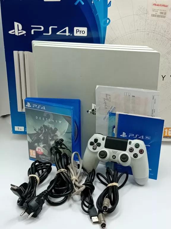 KONSOLA PS4 PRO 1T CUCH-7016B KOMPLET BIAŁA + GRA DESTINY
