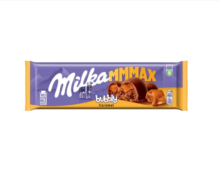 MILKA BUBBLY CARAMEL 250G