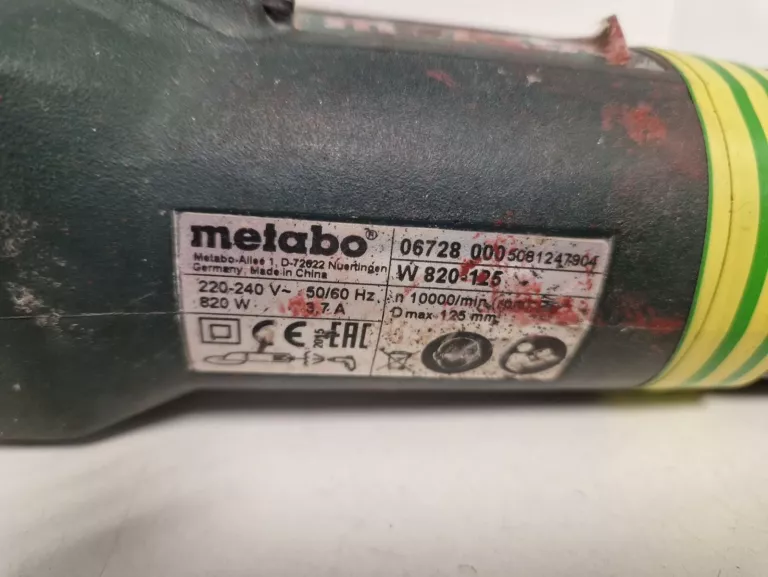 SZLIFIERKA KATOWA METABO W 820-125