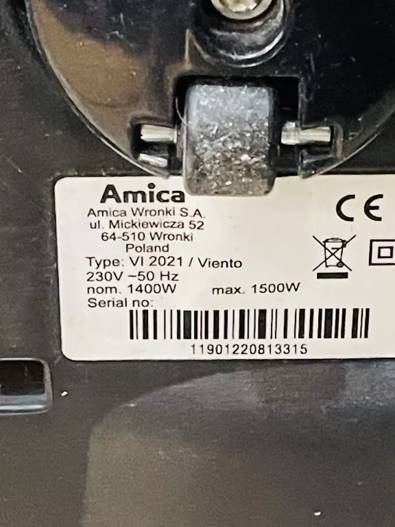 ODKURZACZ AMICA VIENTO VI 2021