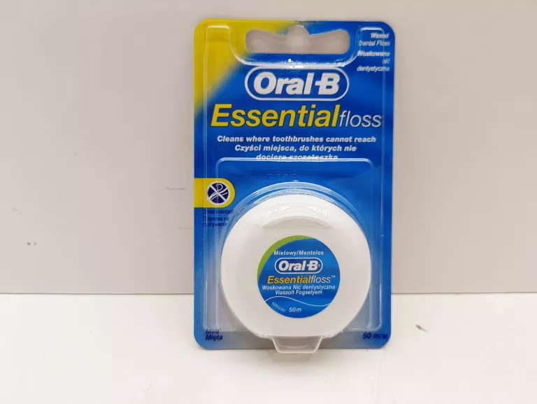 NIĆ DENTYSTYCZNA WOSKOWANA ORAL-B ESSENTIAL FLOSS 50 M MIĘTOWA