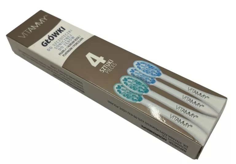 GŁÓWKI DO SZCZOTECZKI SONICZNEJ VITAMMY PEARL+ AURUM