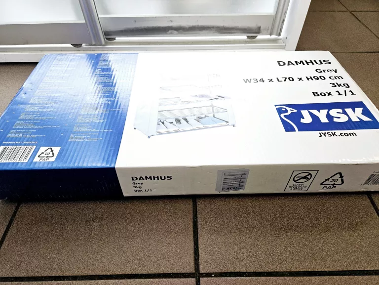 SZAFKA NA BUTY DAMHUS 4 PÓŁKI CIEMNOSZARY