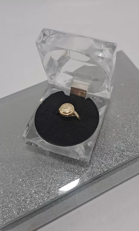 WYRÓB JUBILERSKI UŻYWANY ZŁOTY PIERŚCIONEK 585/2,42G